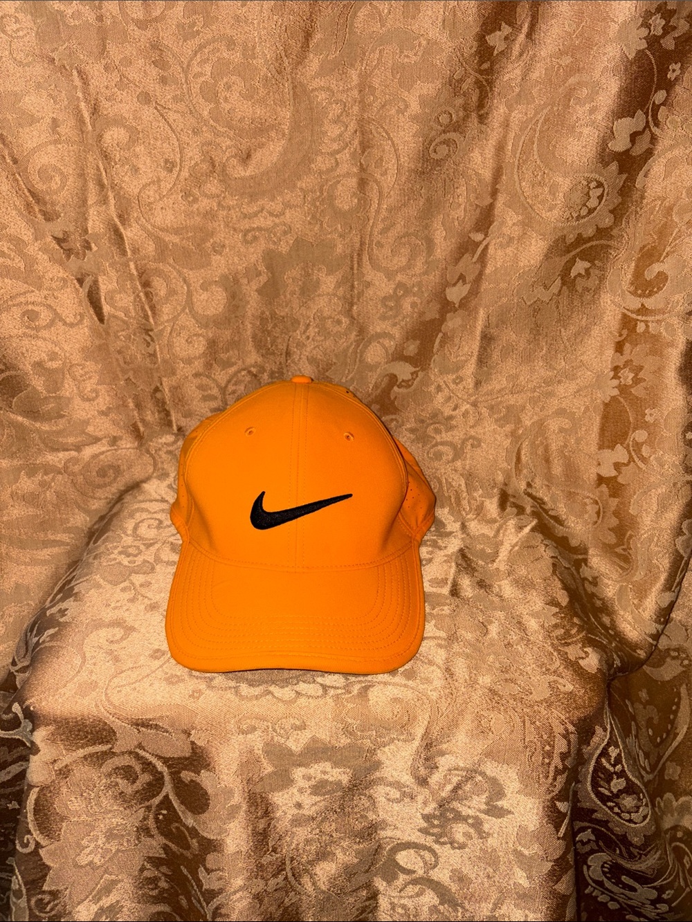 Nike Bright Orange Cap with Black Swoosh - Men's Hat
